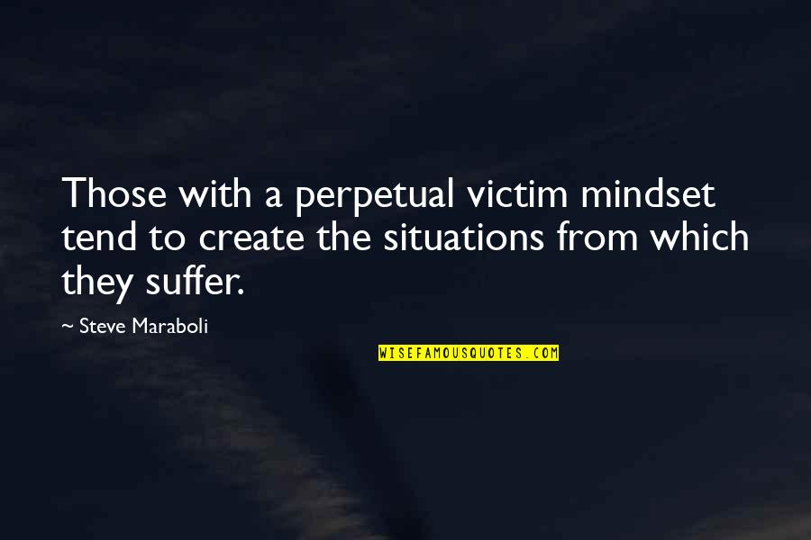Bakit Kaya Quotes By Steve Maraboli: Those with a perpetual victim mindset tend to