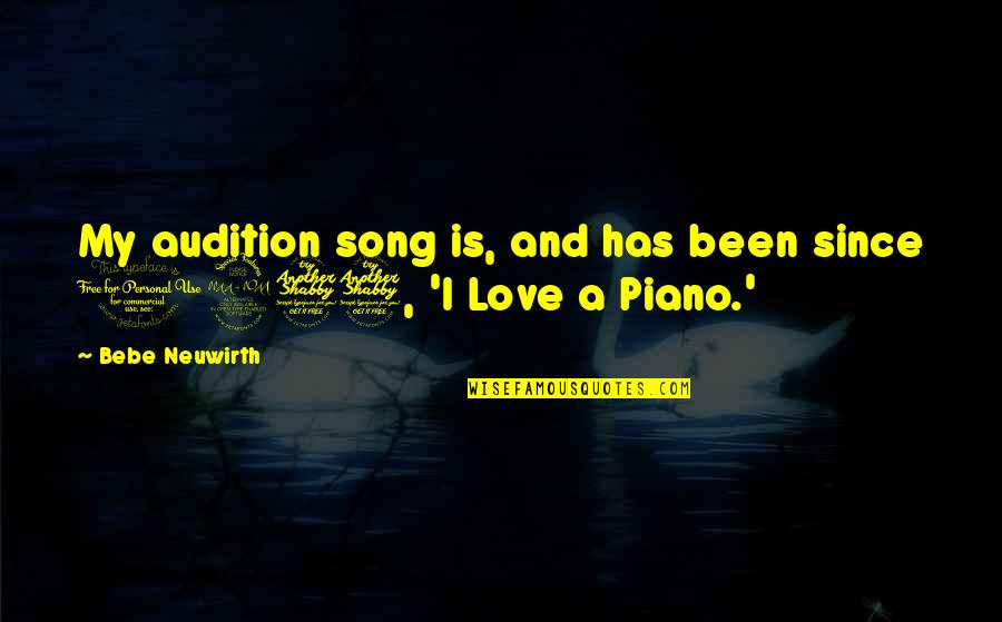 Bakit Ngayon Ka Lang Dumating Sa Buhay Ko Quotes By Bebe Neuwirth: My audition song is, and has been since