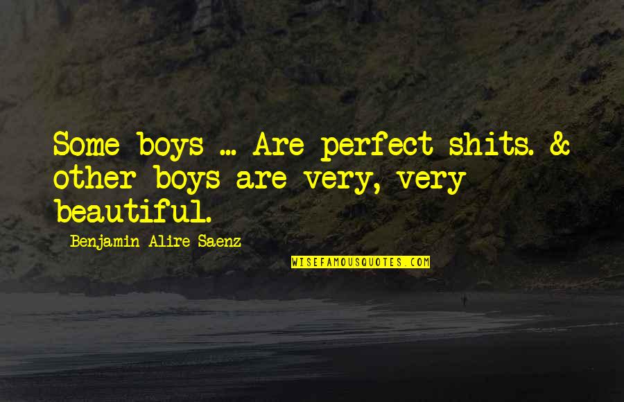 Bakonyi Gyilkos Quotes By Benjamin Alire Saenz: Some boys ... Are perfect shits. & other Bakonyi Gyilkos Quotes By Benjamin Alire Saenz: Some boys ... Are perfect shits. & other