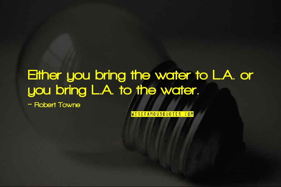 Bakur Sulakauri Quotes By Robert Towne: Either you bring the water to L.A. or