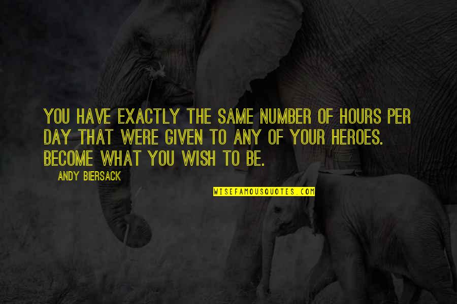 Bal Cky Od Mi Ky Quotes By Andy Biersack: You have exactly the same number of hours Bal Cky Od Mi Ky Quotes By Andy Biersack: You have exactly the same number of hours