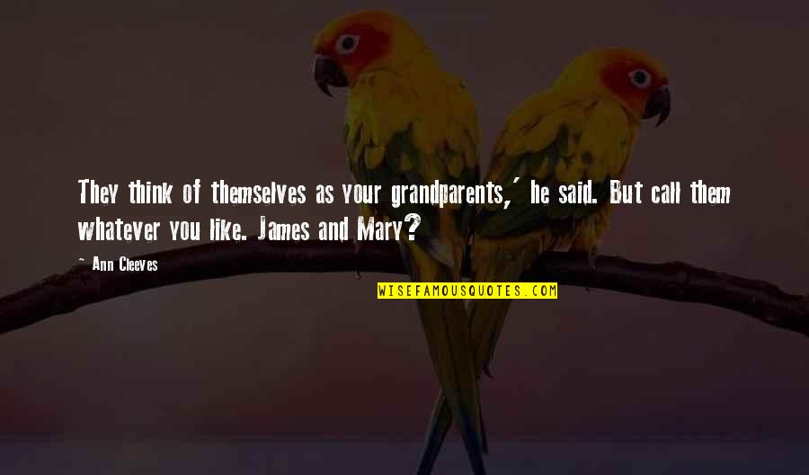 Balance The Ticket Quotes By Ann Cleeves: They think of themselves as your grandparents,' he Balance The Ticket Quotes By Ann Cleeves: They think of themselves as your grandparents,' he