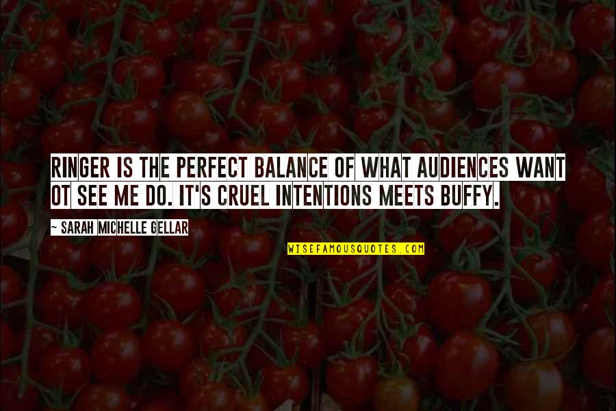 Balance What Is It Quotes By Sarah Michelle Gellar: Ringer is the perfect balance of what audiences