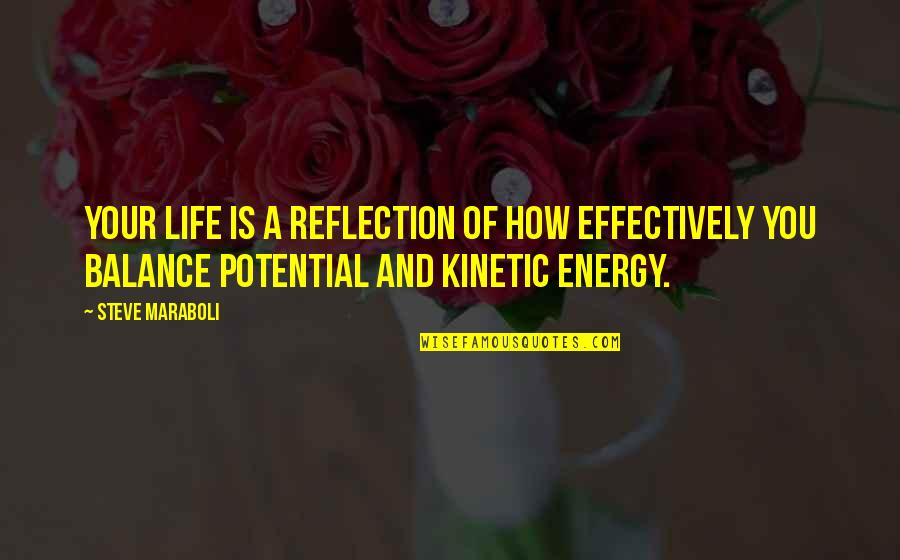 Balance Your Life Quotes By Steve Maraboli: Your life is a reflection of how effectively