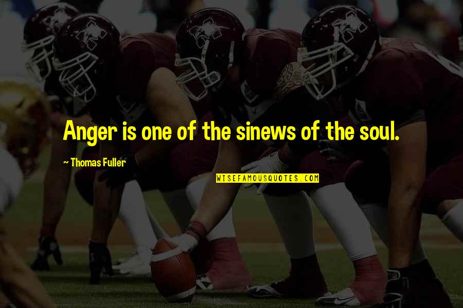 Balancers And Reinforcers Quotes By Thomas Fuller: Anger is one of the sinews of the