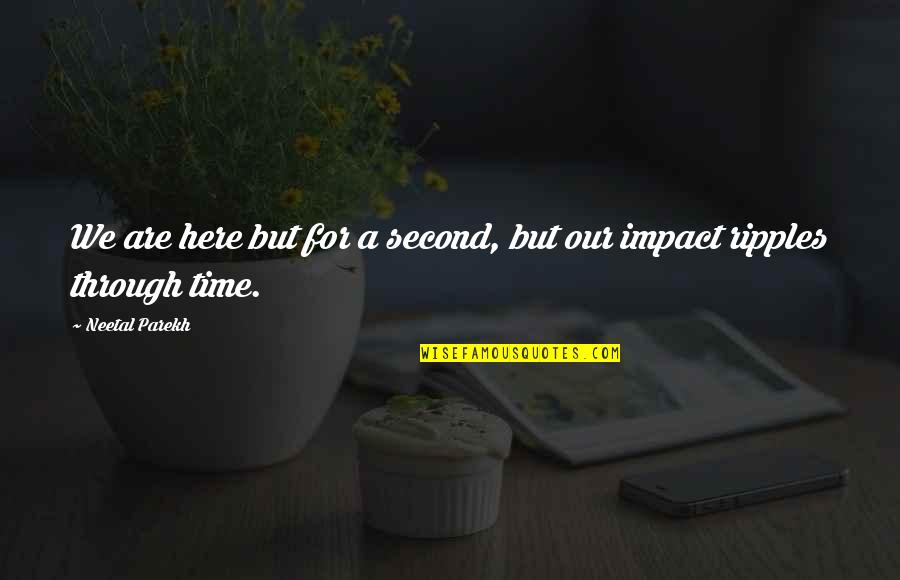 Balanoff Balanoff Quotes By Neetal Parekh: We are here but for a second, but