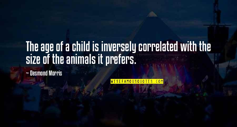 Balanzas De Laboratorio Quotes By Desmond Morris: The age of a child is inversely correlated Balanzas De Laboratorio Quotes By Desmond Morris: The age of a child is inversely correlated