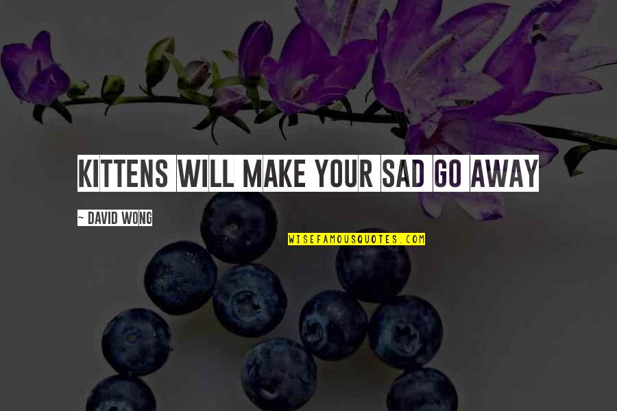 Balasaheb Thakrey Quotes By David Wong: Kittens will make your sad go away Balasaheb Thakrey Quotes By David Wong: Kittens will make your sad go away
