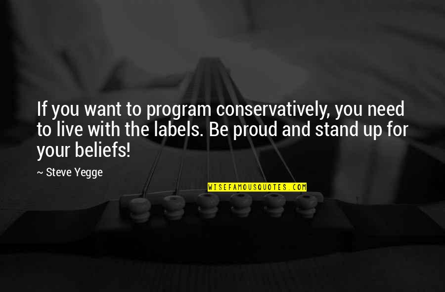 Balbinder Singh Quotes By Steve Yegge: If you want to program conservatively, you need