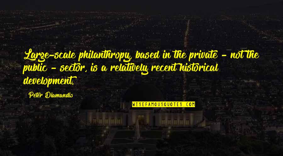 Balboa Quotes By Peter Diamandis: Large-scale philanthropy, based in the private - not