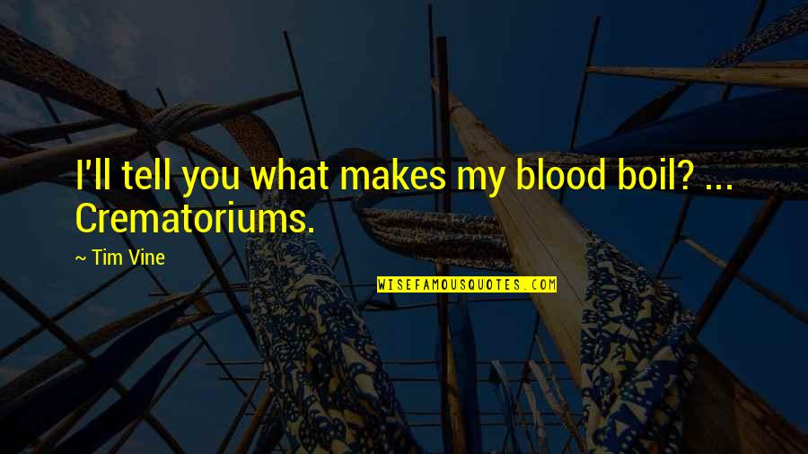 Balchezek Quotes By Tim Vine: I'll tell you what makes my blood boil?