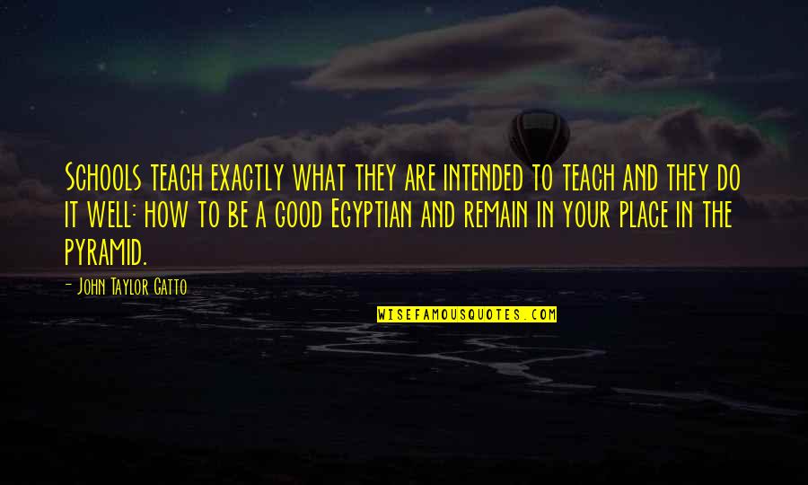 Baldaria Quotes By John Taylor Gatto: Schools teach exactly what they are intended to Baldaria Quotes By John Taylor Gatto: Schools teach exactly what they are intended to