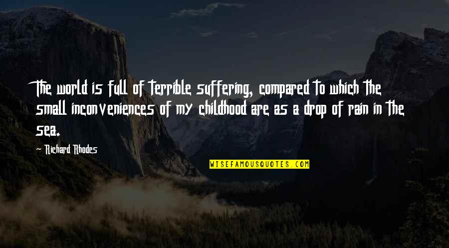 Baldassari Amusements Quotes By Richard Rhodes: The world is full of terrible suffering, compared Baldassari Amusements Quotes By Richard Rhodes: The world is full of terrible suffering, compared