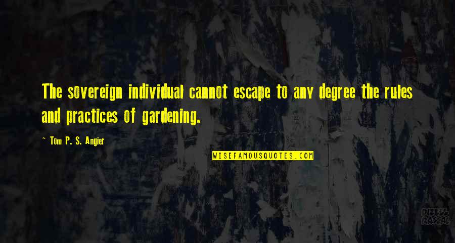 Baldassari Winery Quotes By Tom P. S. Angier: The sovereign individual cannot escape to any degree