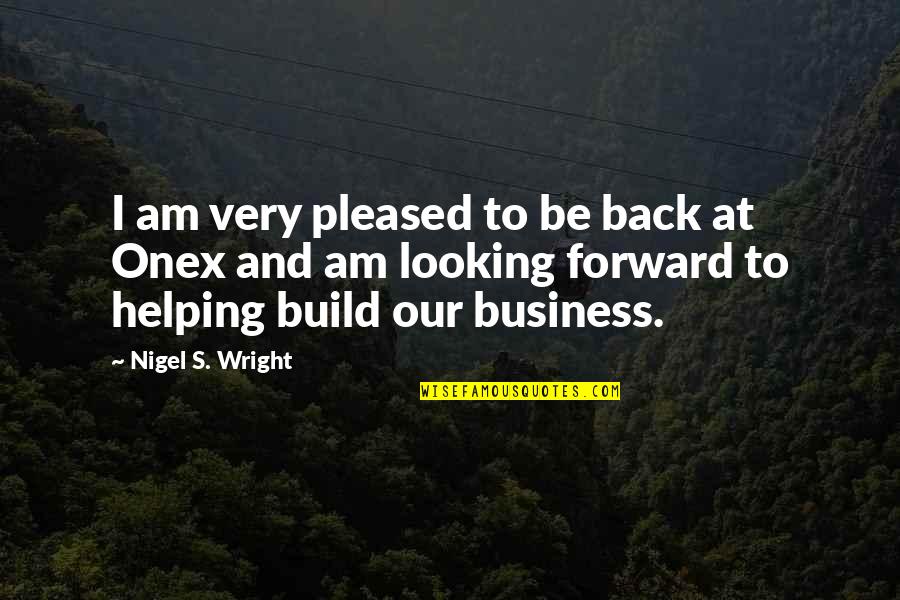 Balder Quotes By Nigel S. Wright: I am very pleased to be back at
