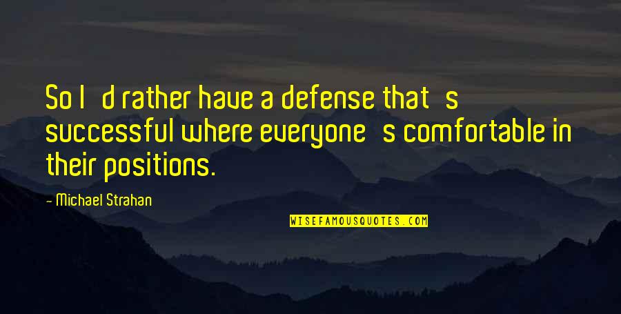 Balderas Appliance Quotes By Michael Strahan: So I'd rather have a defense that's successful