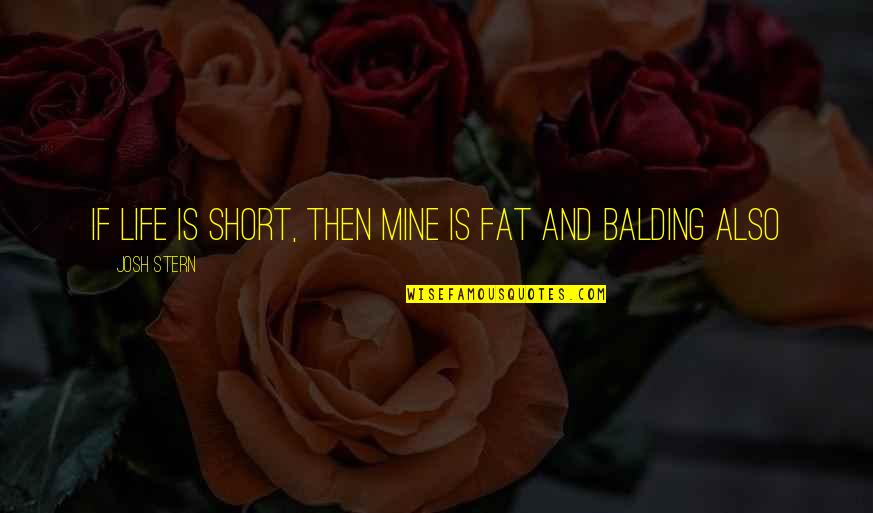 Balding Quotes By Josh Stern: If Life is short, then mine is fat