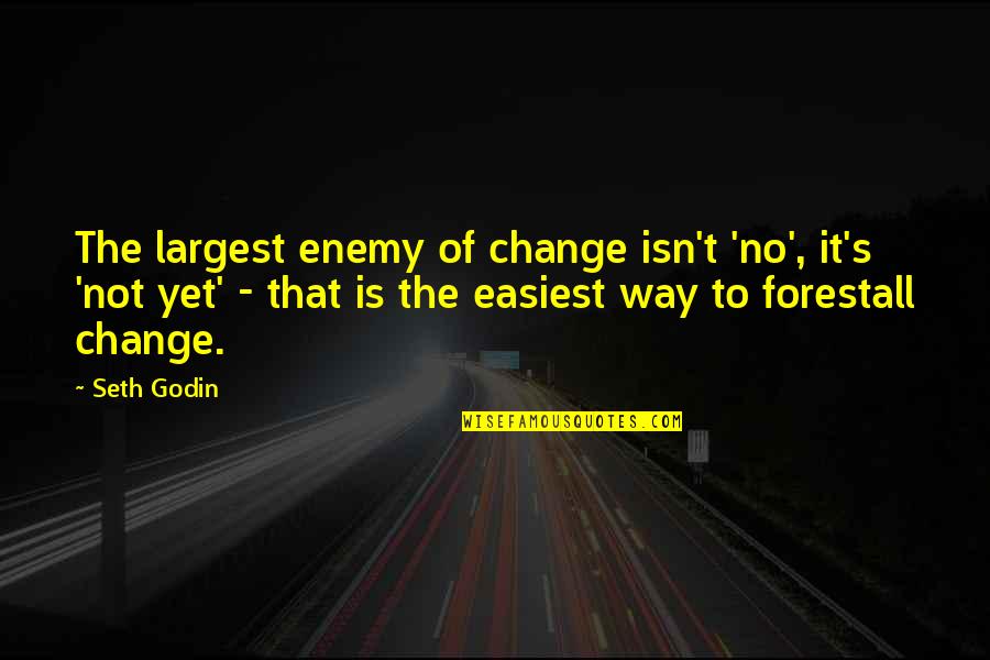 Baldorioty Music Quotes By Seth Godin: The largest enemy of change isn't 'no', it's Baldorioty Music Quotes By Seth Godin: The largest enemy of change isn't 'no', it's