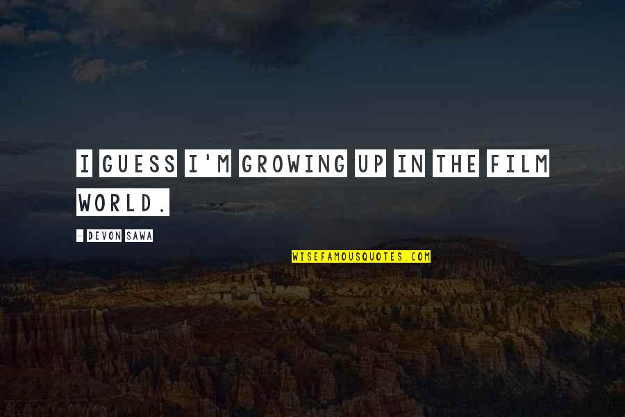 Balega Socks Quotes By Devon Sawa: I guess I'm growing up in the film