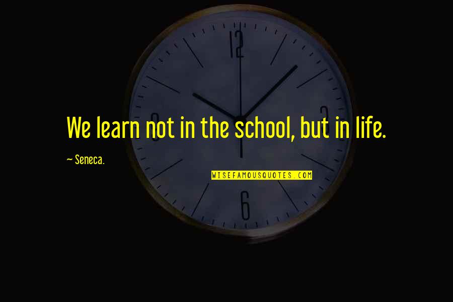 Balestrini We Want Everything Quotes By Seneca.: We learn not in the school, but in