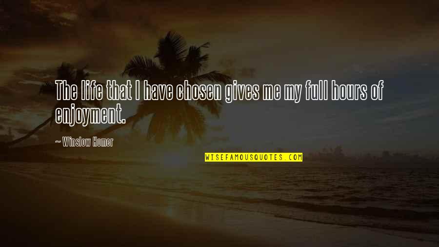 Balik Aral Quotes By Winslow Homer: The life that I have chosen gives me Balik Aral Quotes By Winslow Homer: The life that I have chosen gives me