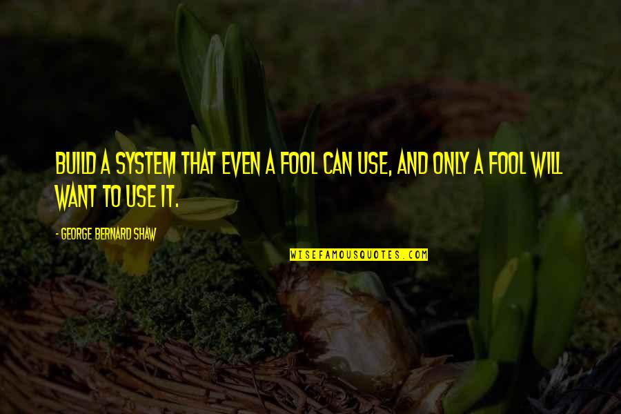 Balikan Tayo Ex Quotes By George Bernard Shaw: Build a system that even a fool can