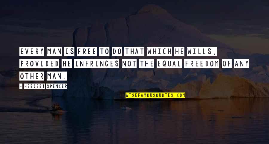 Balked Quotes By Herbert Spencer: Every man is free to do that which