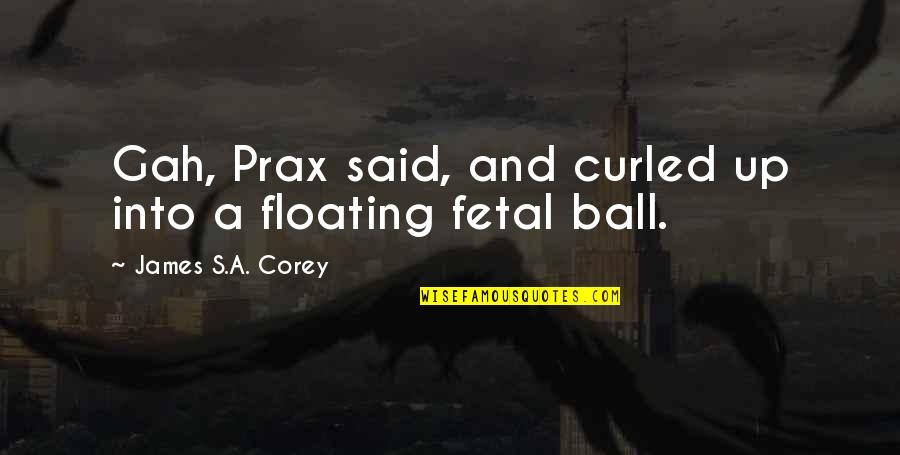 Ball Up Quotes By James S.A. Corey: Gah, Prax said, and curled up into a Ball Up Quotes By James S.A. Corey: Gah, Prax said, and curled up into a