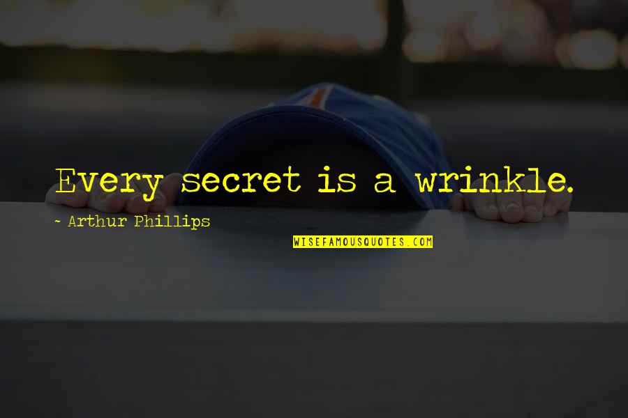 Ballad Music Quotes By Arthur Phillips: Every secret is a wrinkle.