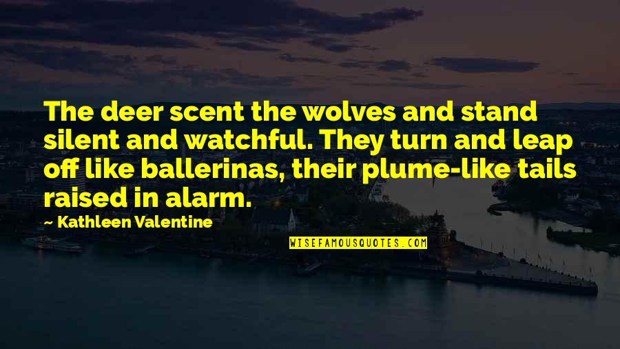 Ballerinas Quotes By Kathleen Valentine: The deer scent the wolves and stand silent