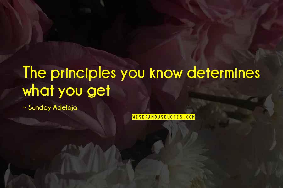 Ballista Quotes By Sunday Adelaja: The principles you know determines what you get