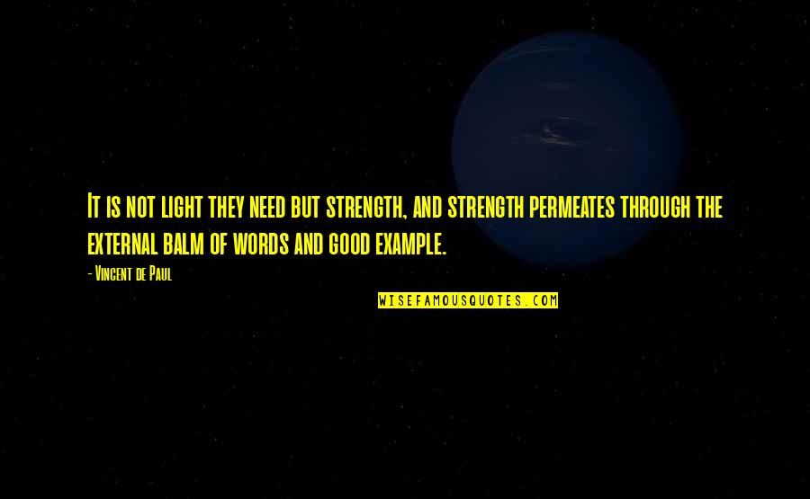 Balm Quotes By Vincent De Paul: It is not light they need but strength,