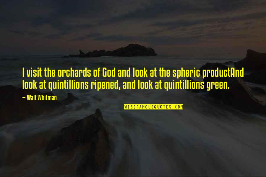 Balonazos Quotes By Walt Whitman: I visit the orchards of God and look