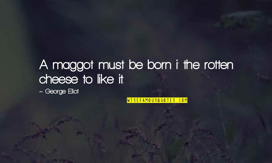 Balopticon Quotes By George Eliot: A maggot must be born i' the rotten