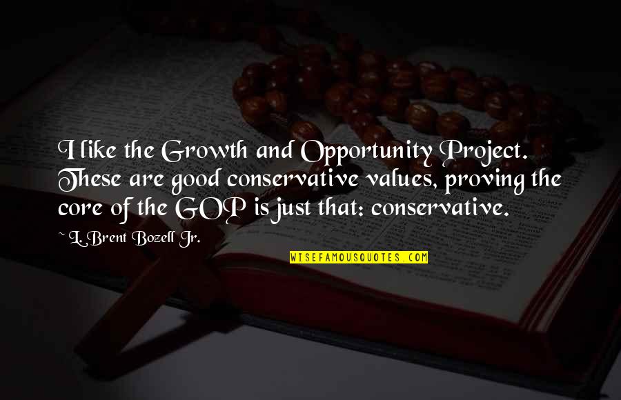 Balsamos Quotes By L. Brent Bozell Jr.: I like the Growth and Opportunity Project. These