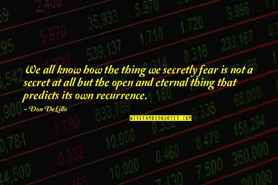 Balta Drobule Quotes By Don DeLillo: We all know how the thing we secretly Balta Drobule Quotes By Don DeLillo: We all know how the thing we secretly