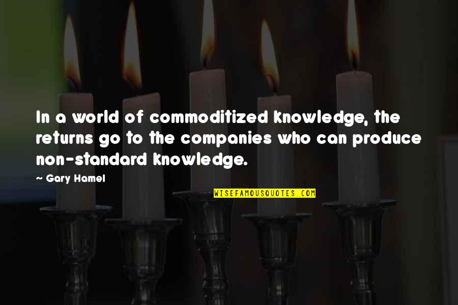 Balta Drobule Quotes By Gary Hamel: In a world of commoditized knowledge, the returns Balta Drobule Quotes By Gary Hamel: In a world of commoditized knowledge, the returns