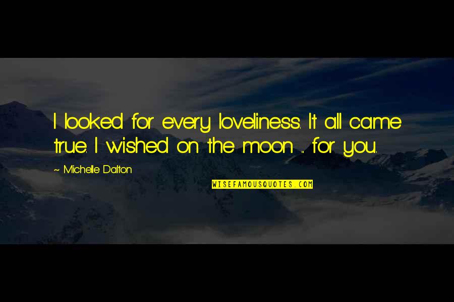 Bambalec Quotes By Michelle Dalton: I looked for every loveliness. It all came