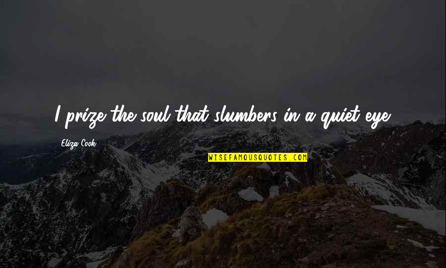 Bambridge Accountants Quotes By Eliza Cook: I prize the soul that slumbers in a Bambridge Accountants Quotes By Eliza Cook: I prize the soul that slumbers in a