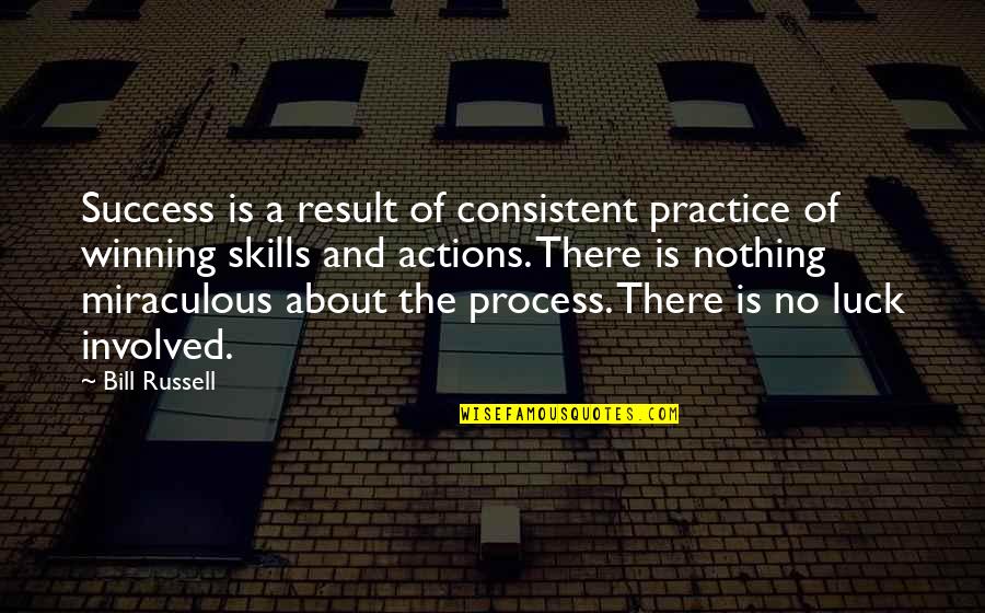 Banat Sa Ex Quotes By Bill Russell: Success is a result of consistent practice of