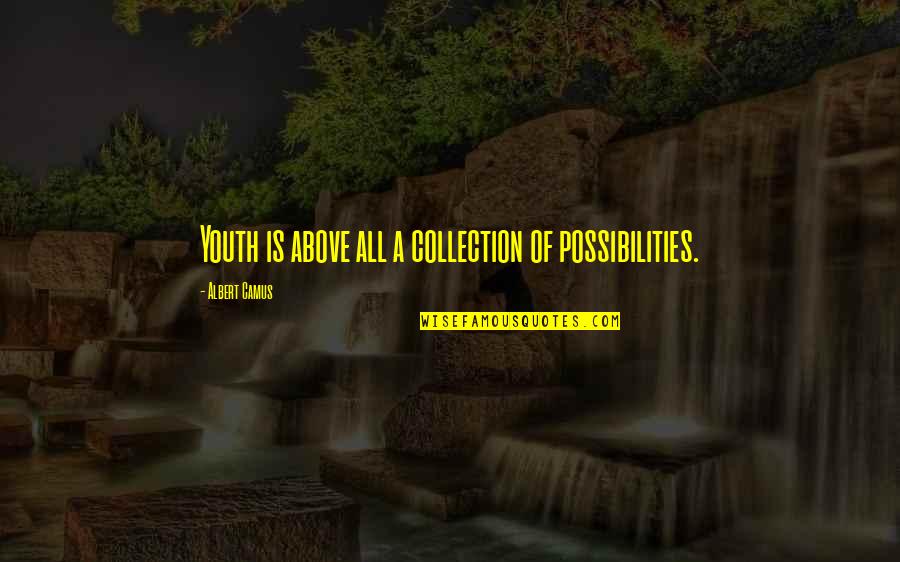 Bandaged Quotes By Albert Camus: Youth is above all a collection of possibilities.