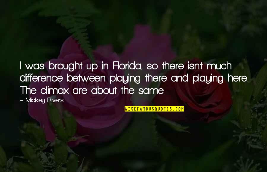 Bandia Senegal Quotes By Mickey Rivers: I was brought up in Florida, so there Bandia Senegal Quotes By Mickey Rivers: I was brought up in Florida, so there