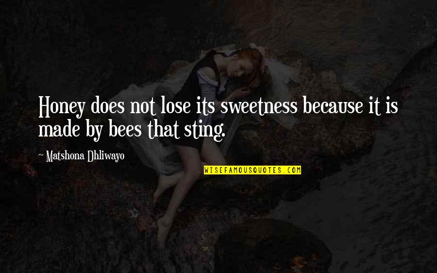 Bandits Quotes By Matshona Dhliwayo: Honey does not lose its sweetness because it