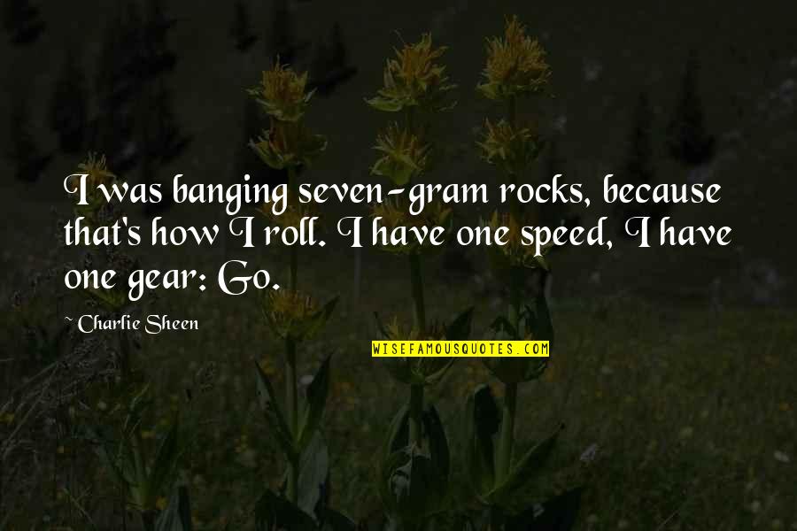 Banging Quotes By Charlie Sheen: I was banging seven-gram rocks, because that's how