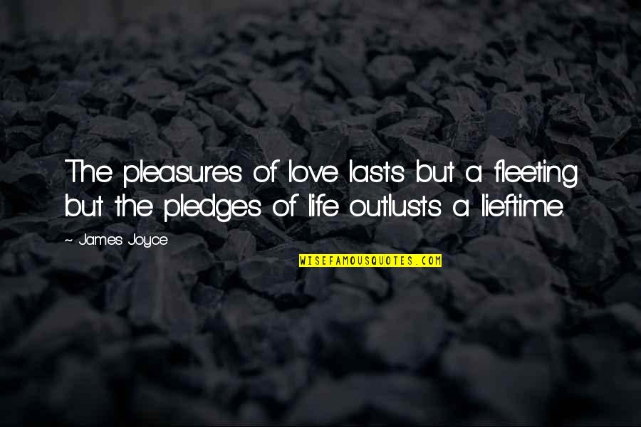 Banimood Quotes By James Joyce: The pleasures of love lasts but a fleeting Banimood Quotes By James Joyce: The pleasures of love lasts but a fleeting