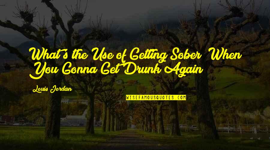 Banio Bathrooms Quotes By Louis Jordan: What's the Use of Getting Sober (When You