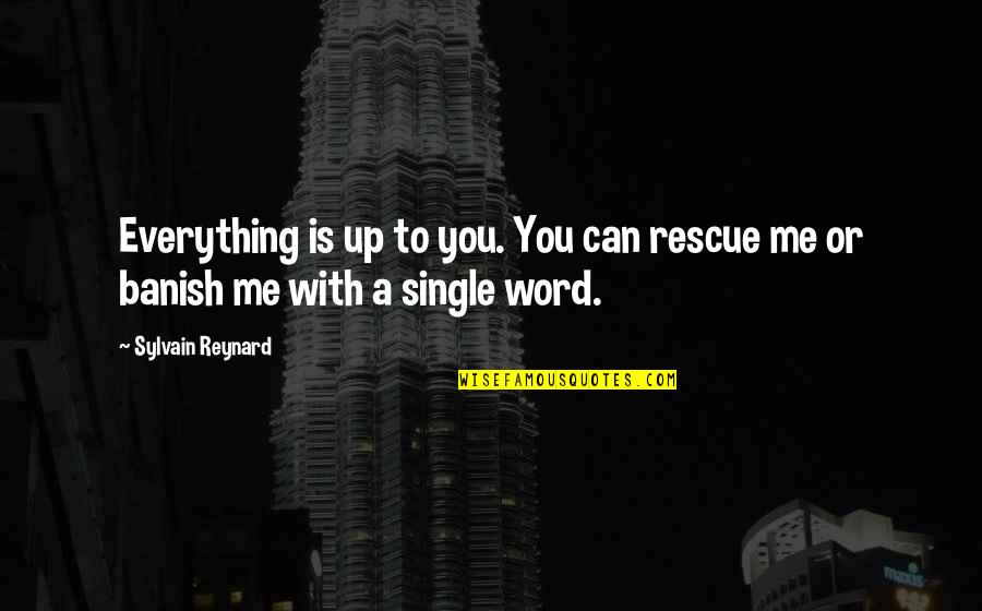Banish Quotes By Sylvain Reynard: Everything is up to you. You can rescue