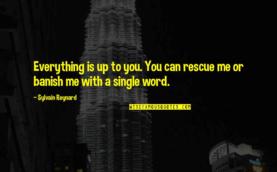 Banish'd Quotes By Sylvain Reynard: Everything is up to you. You can rescue