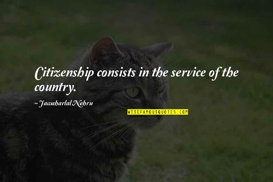 Bank Of Ireland Loan Quotes By Jawaharlal Nehru: Citizenship consists in the service of the country.