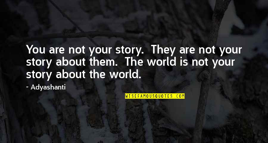 Bankarstvo I Osiguranje Quotes By Adyashanti: You are not your story. They are not